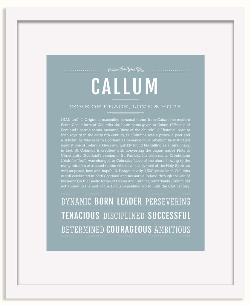 Frame Options | Powder Blue | White Frame, Matted