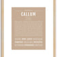 Callum | Name Art Print