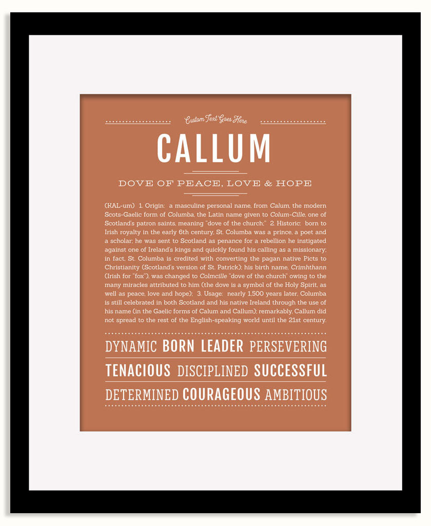 Frame Options | Terra Cotta | Black Frame, Matted