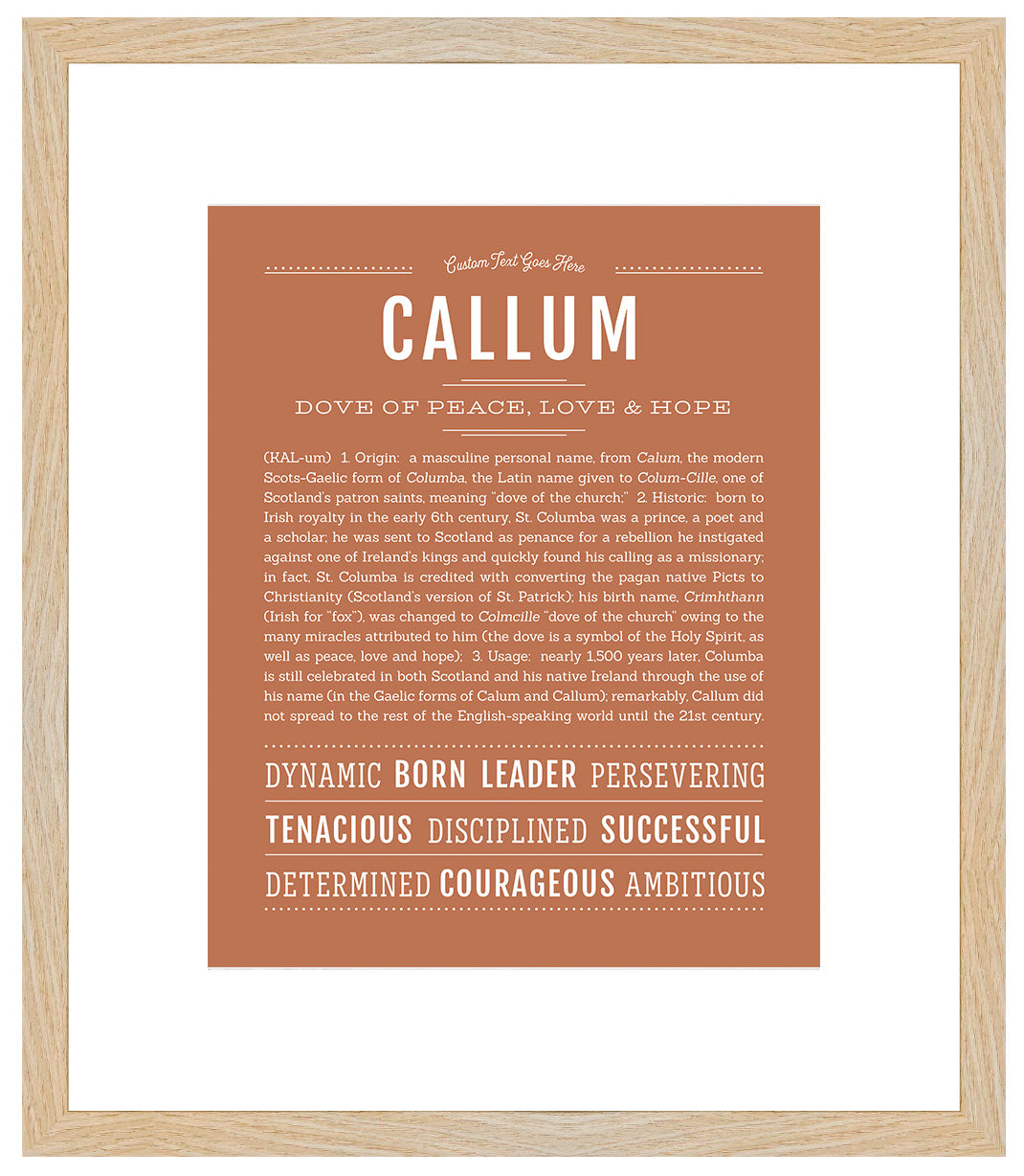 Frame Options | Terra Cotta | Maple Frame, Matted