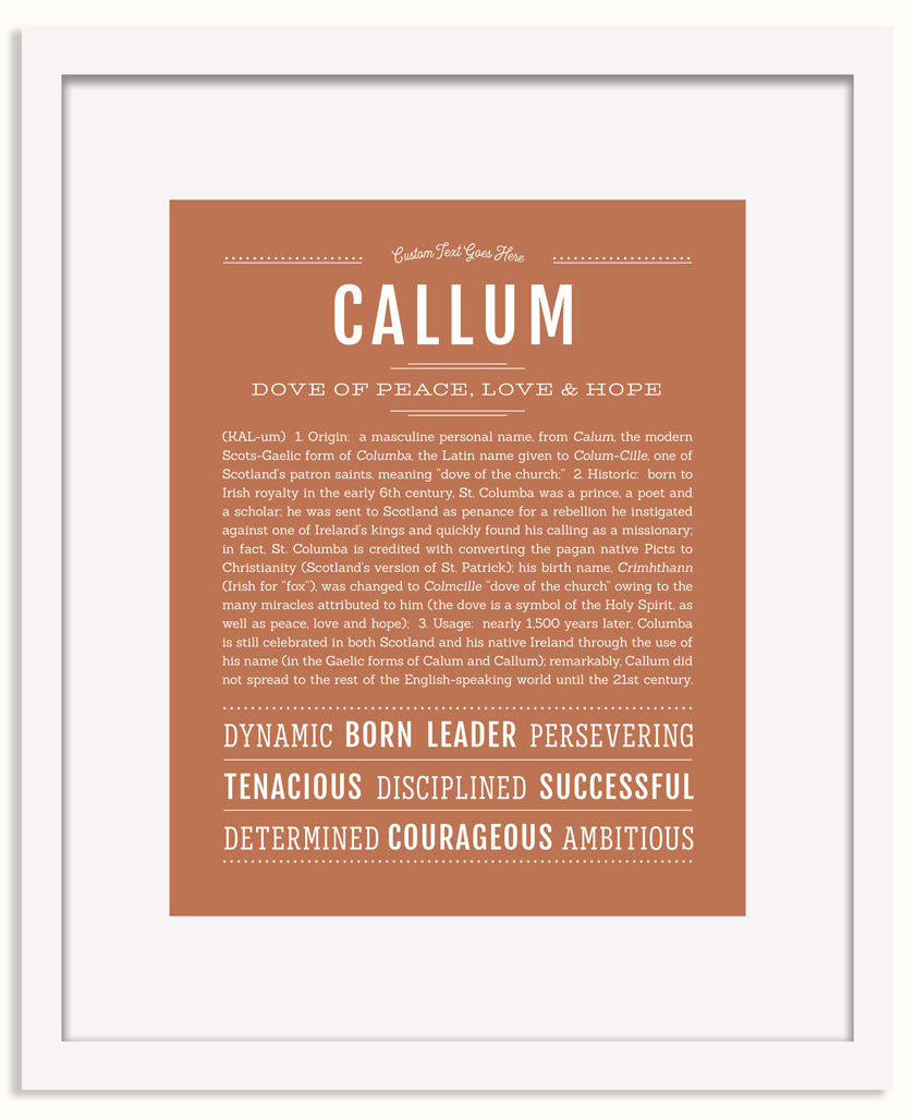 Frame Options | Terra Cotta | White Frame, Matted