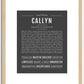 Callyn | Name Art Print