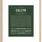 Callyn | Name Art Print