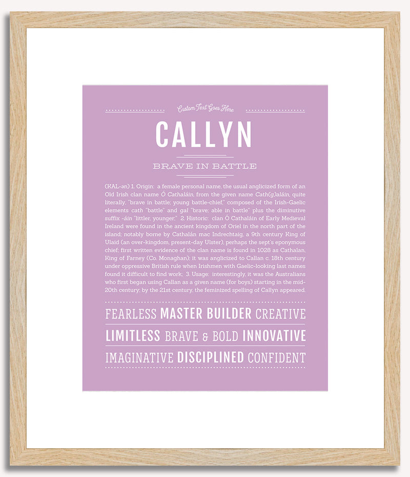 Callyn | Name Art Print