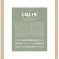 Callyn | Name Art Print