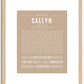 Callyn | Name Art Print