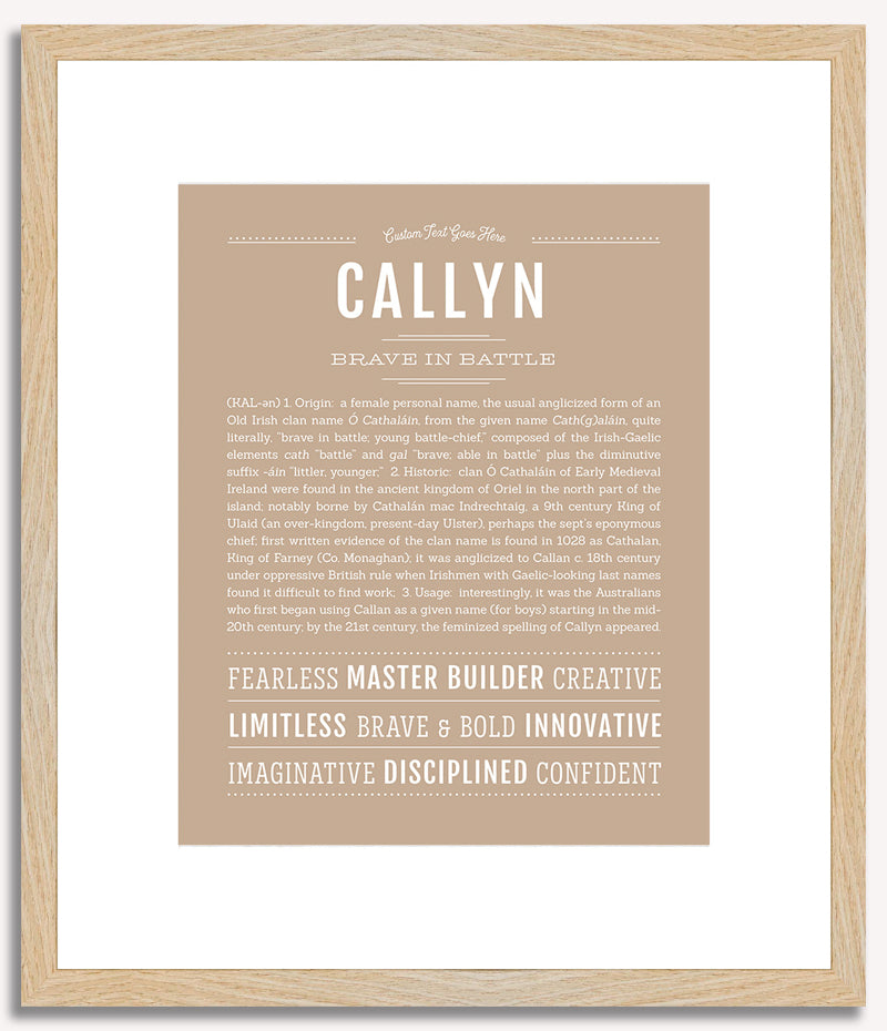 Callyn | Name Art Print