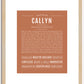 Callyn | Name Art Print