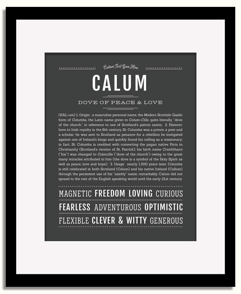 Frame Options | Charcoal Gray | Black Frame, Matted