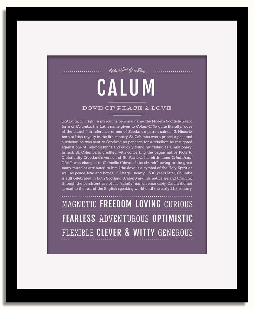 Frame Options | Deep Purple | Black Frame, Matted