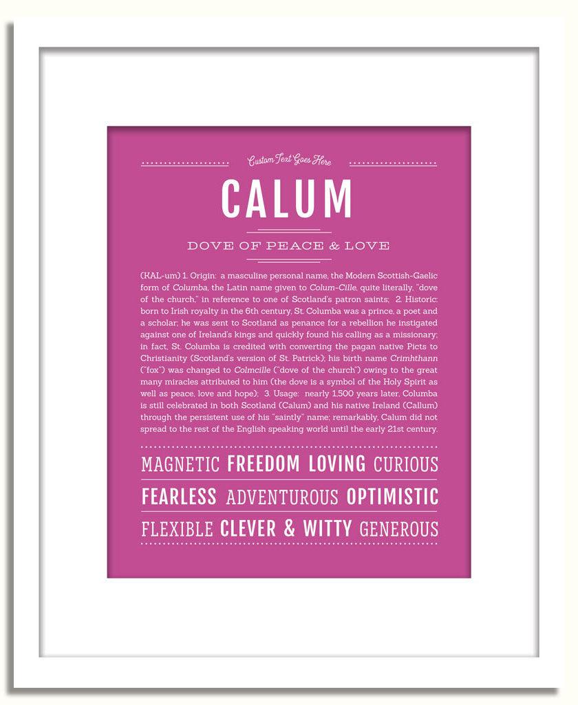 Frame Options | Dark Pink | White Frame, Matted