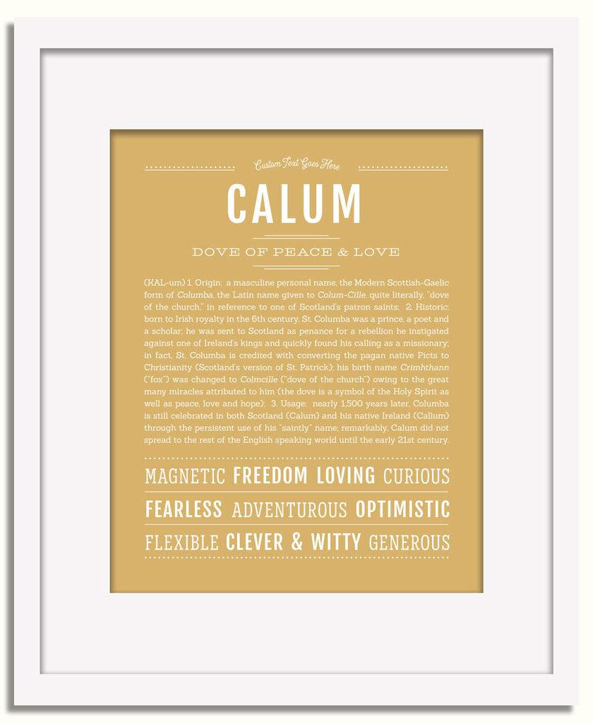 Frame Options | Matte Gold | White Frame, Matted