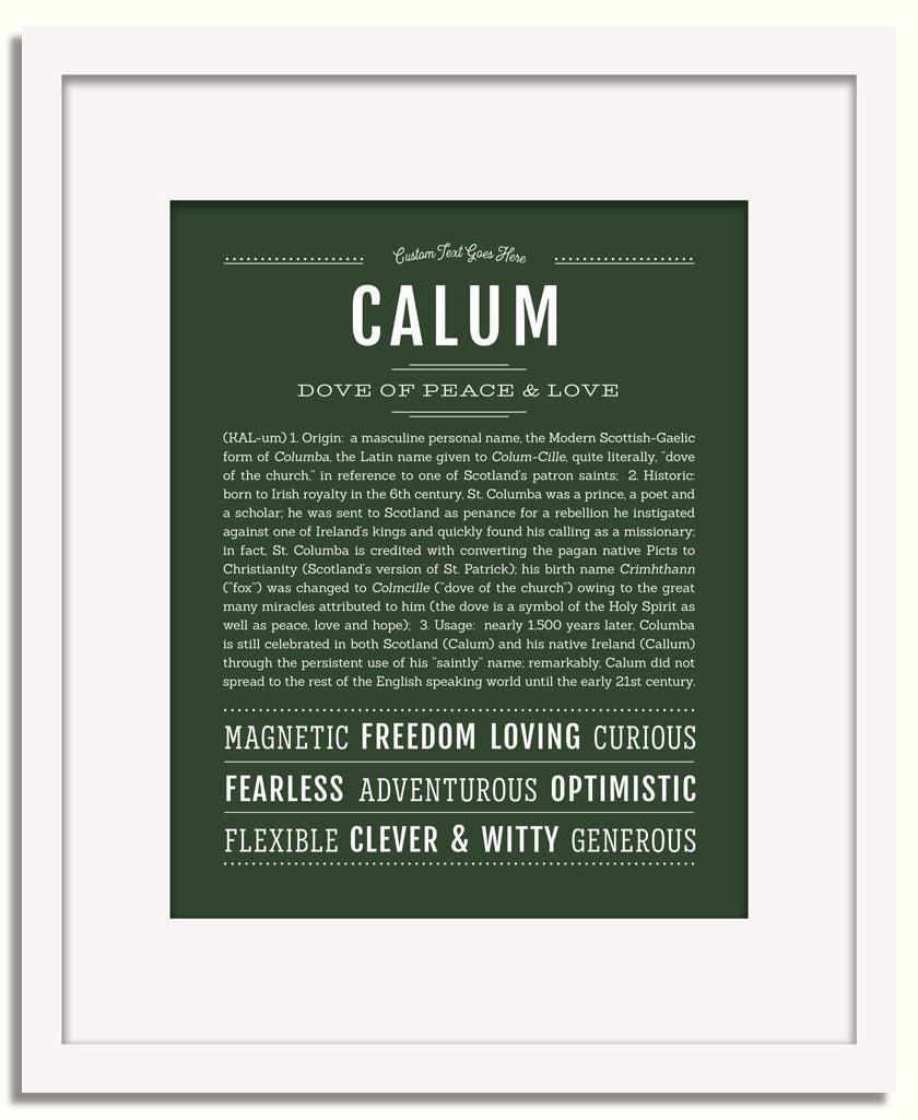 Frame Options | Deep Forest | White Frame, Matted