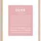 Calvin | Name Art Print