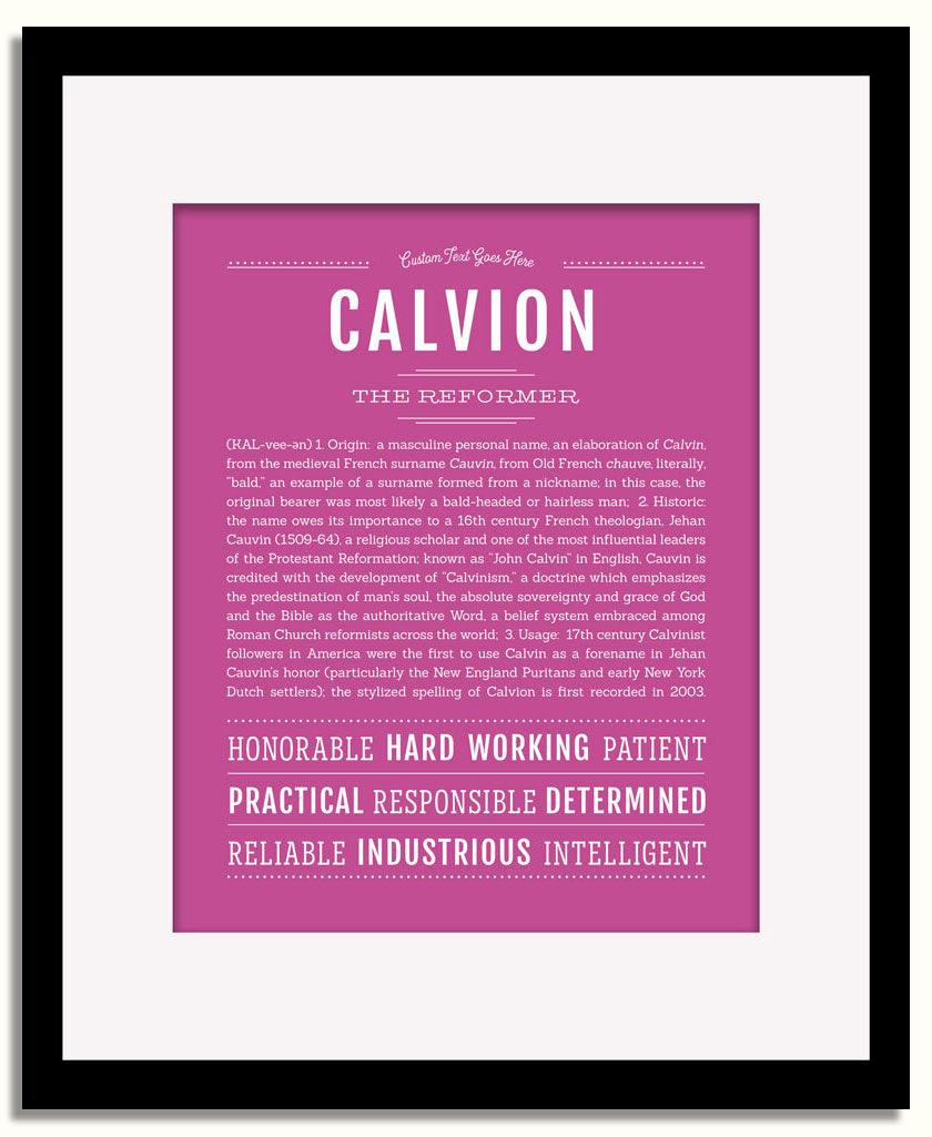 Frame Options | Dark Pink | Black Frame, Matted