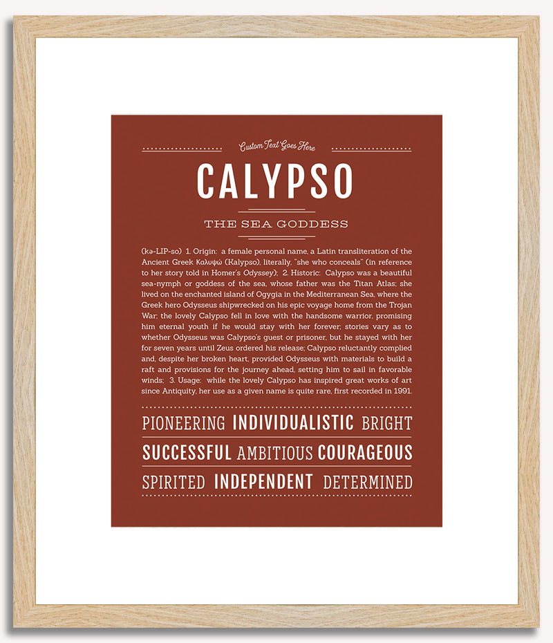 Calypso | Name Art Print