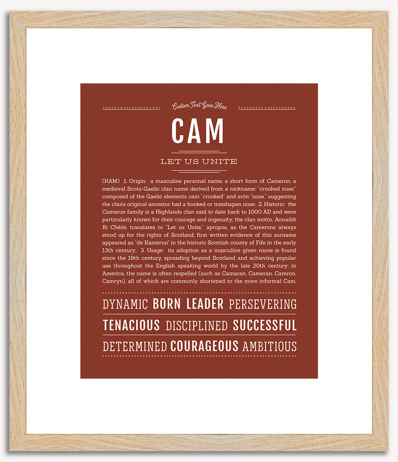 Cam | Name Art Print