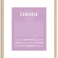 Cambria | Name Art Print