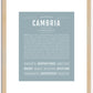 Cambria | Name Art Print