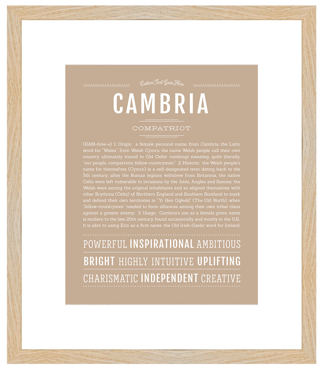 Cambria | Name Art Print