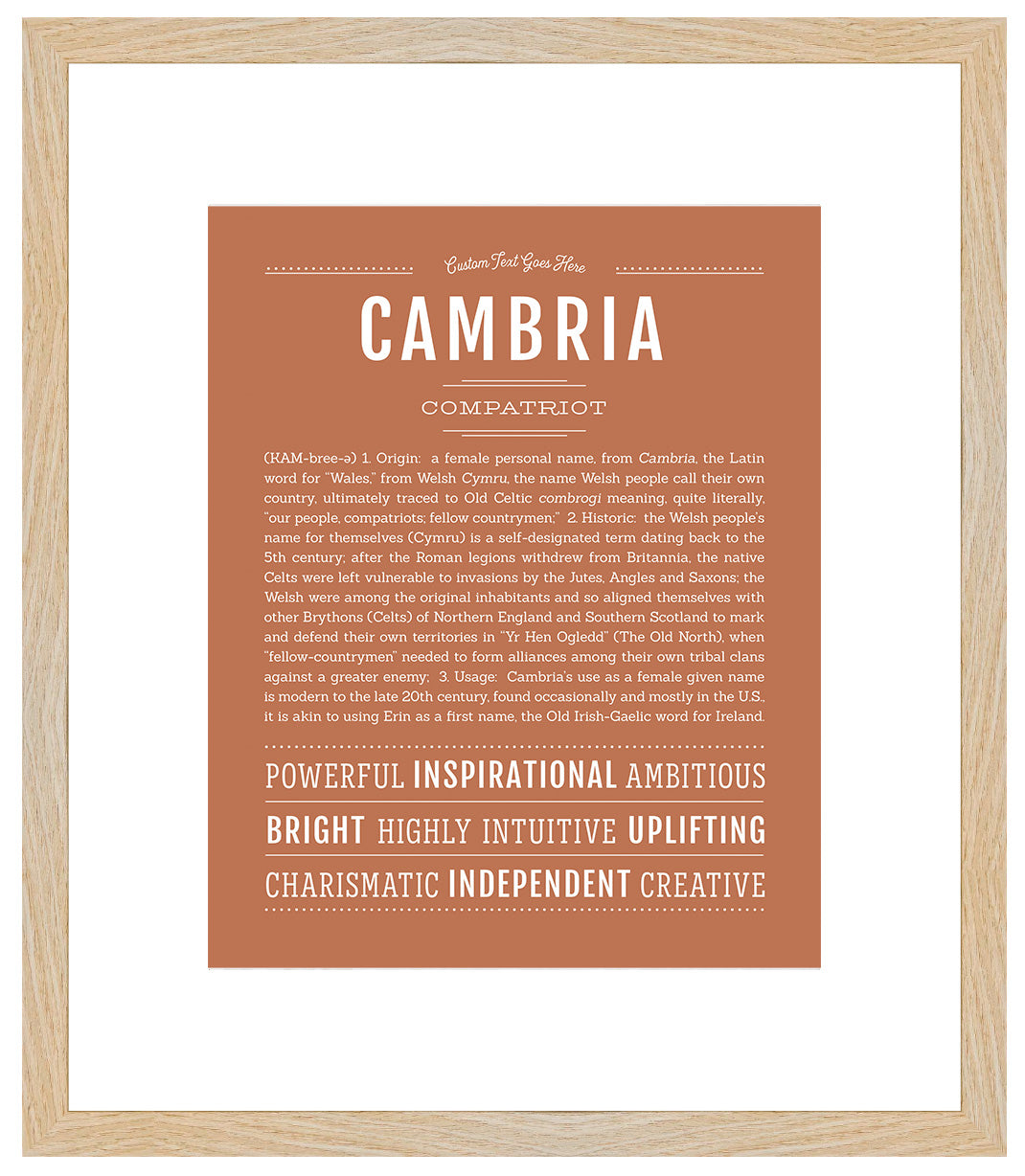 Cambria | Name Art Print