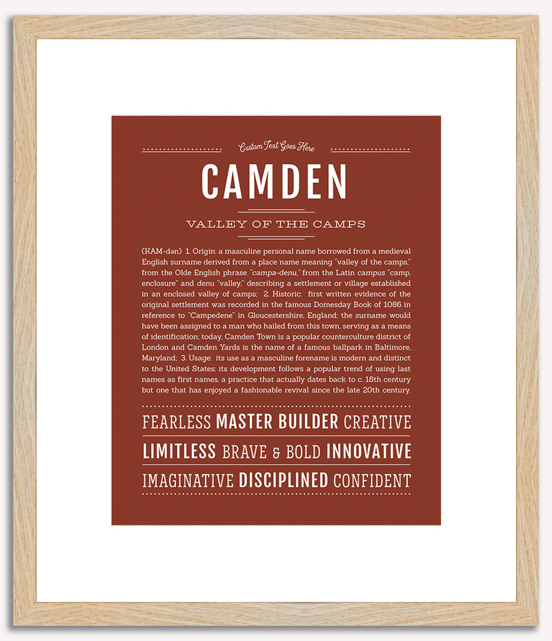 Camden | Name Art Print