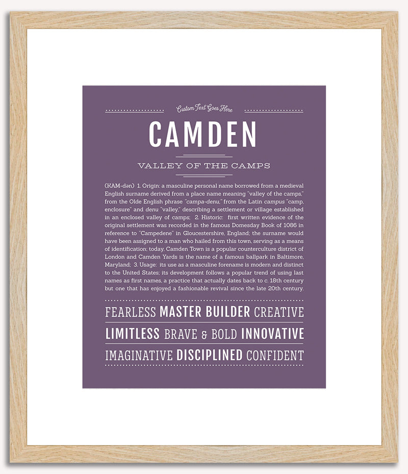 Camden | Name Art Print