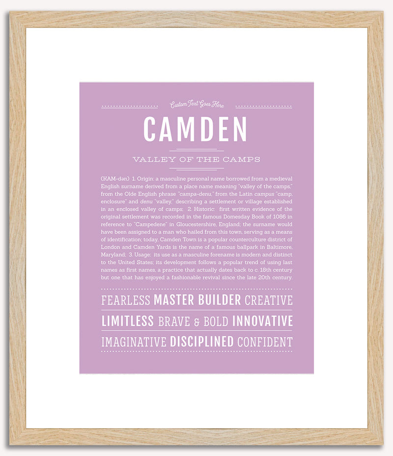 Camden | Name Art Print