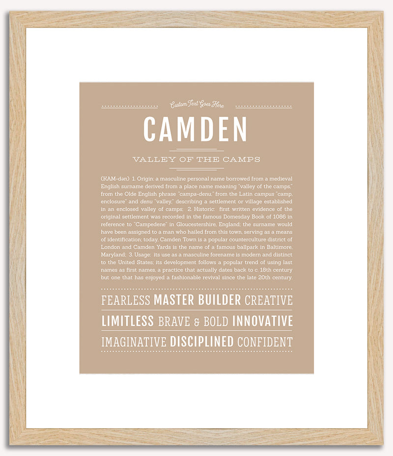 Camden | Name Art Print