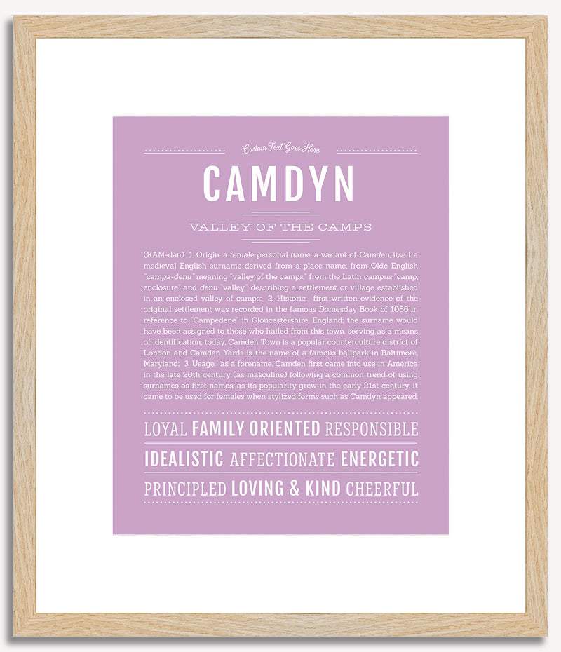 Camdyn (female) | Name Art Print