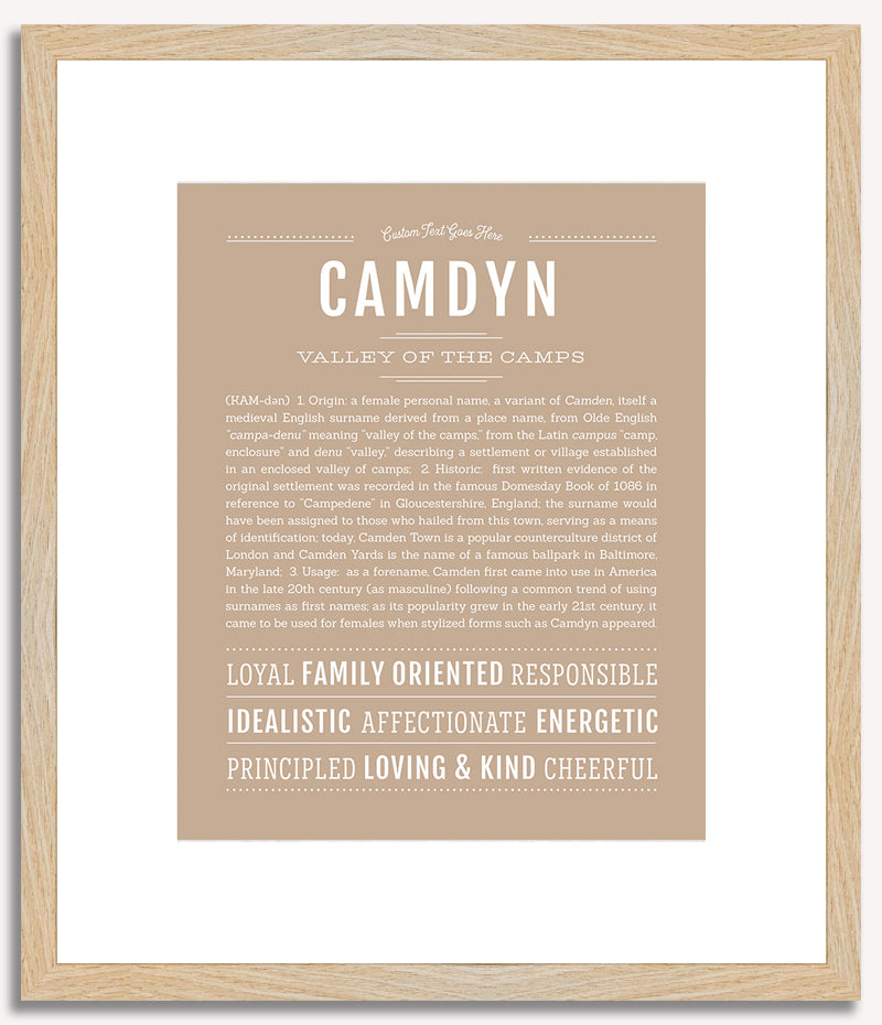 Camdyn (female) | Name Art Print