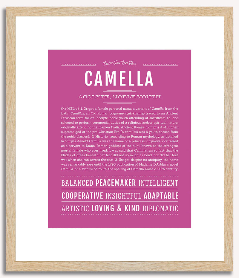 Camella | Name Art Print