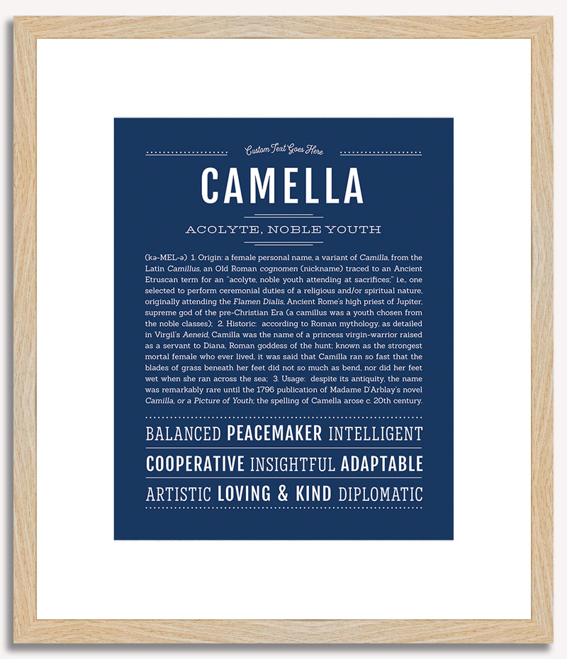 Camella | Name Art Print