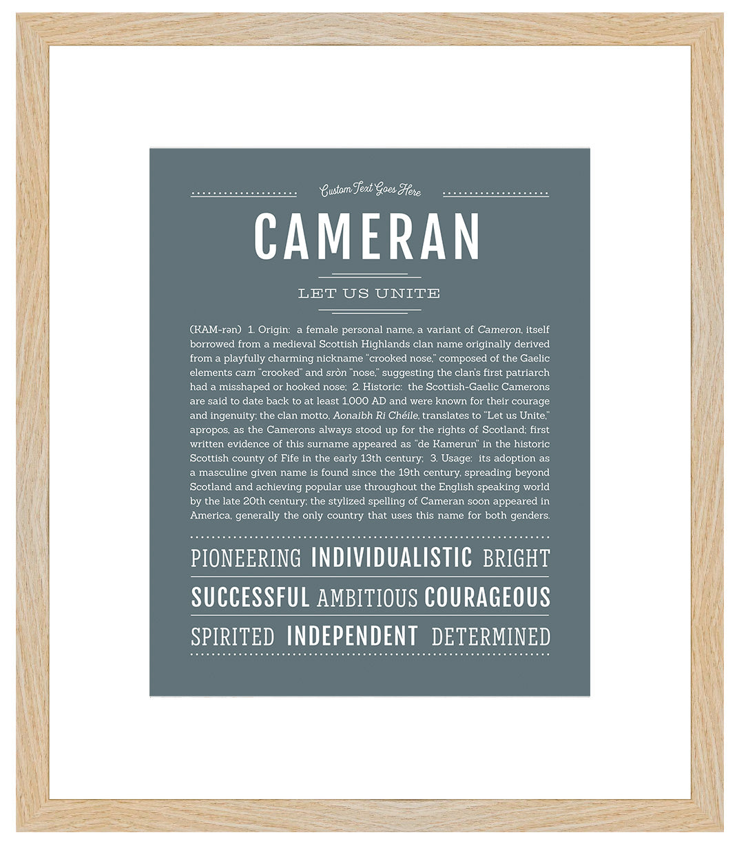 Cameran (female) | Name Art Print