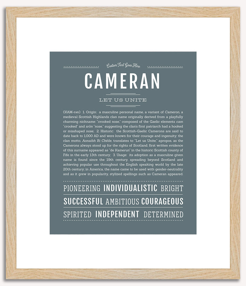 Cameran (male) | Name Art Print