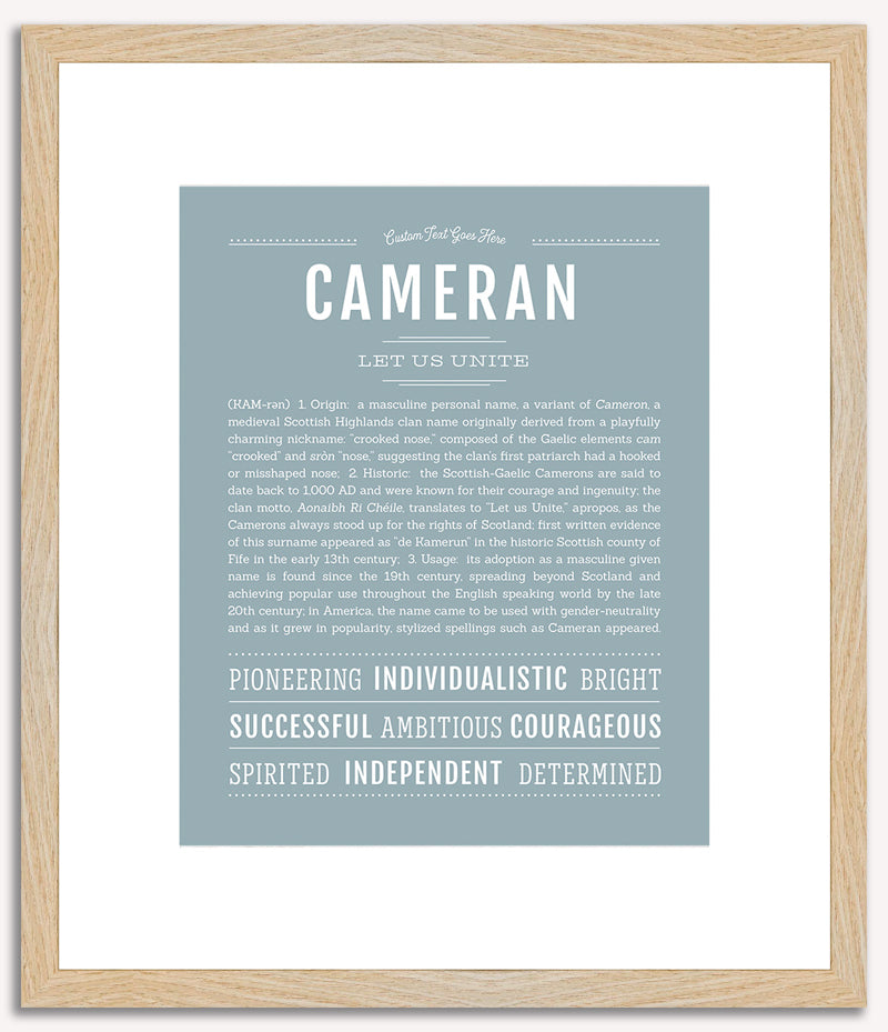 Cameran (male) | Name Art Print