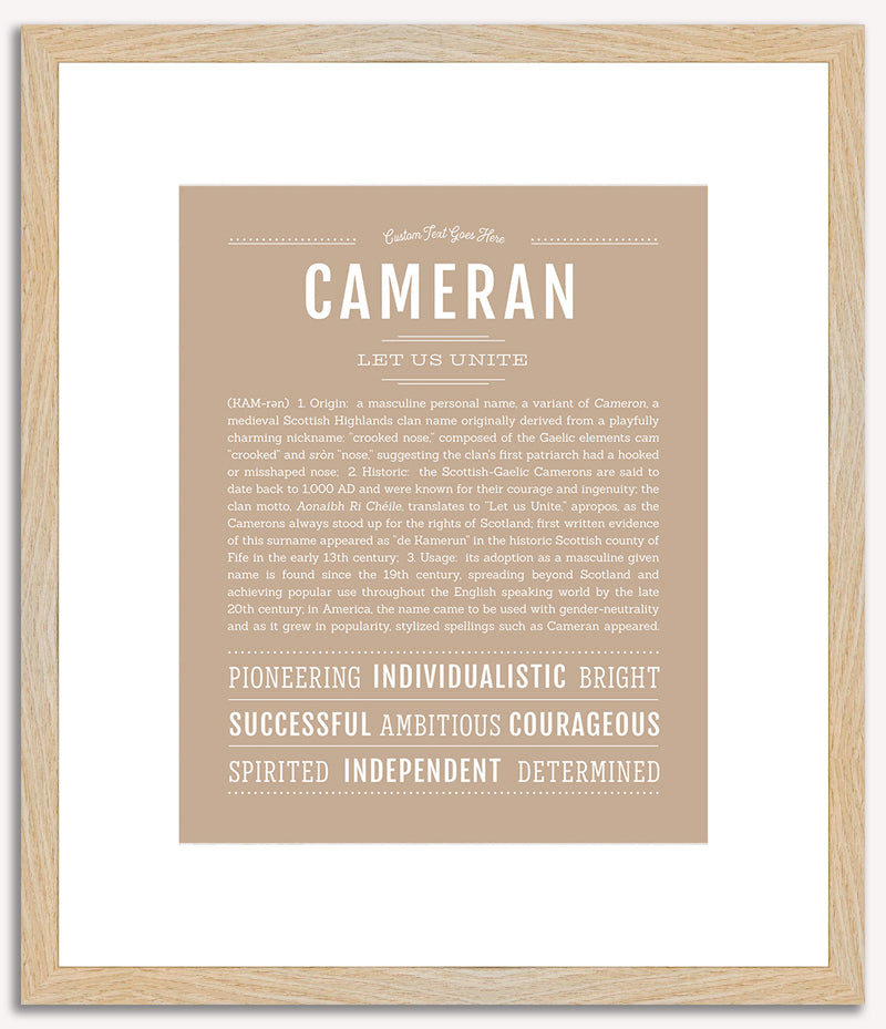 Cameran (male) | Name Art Print