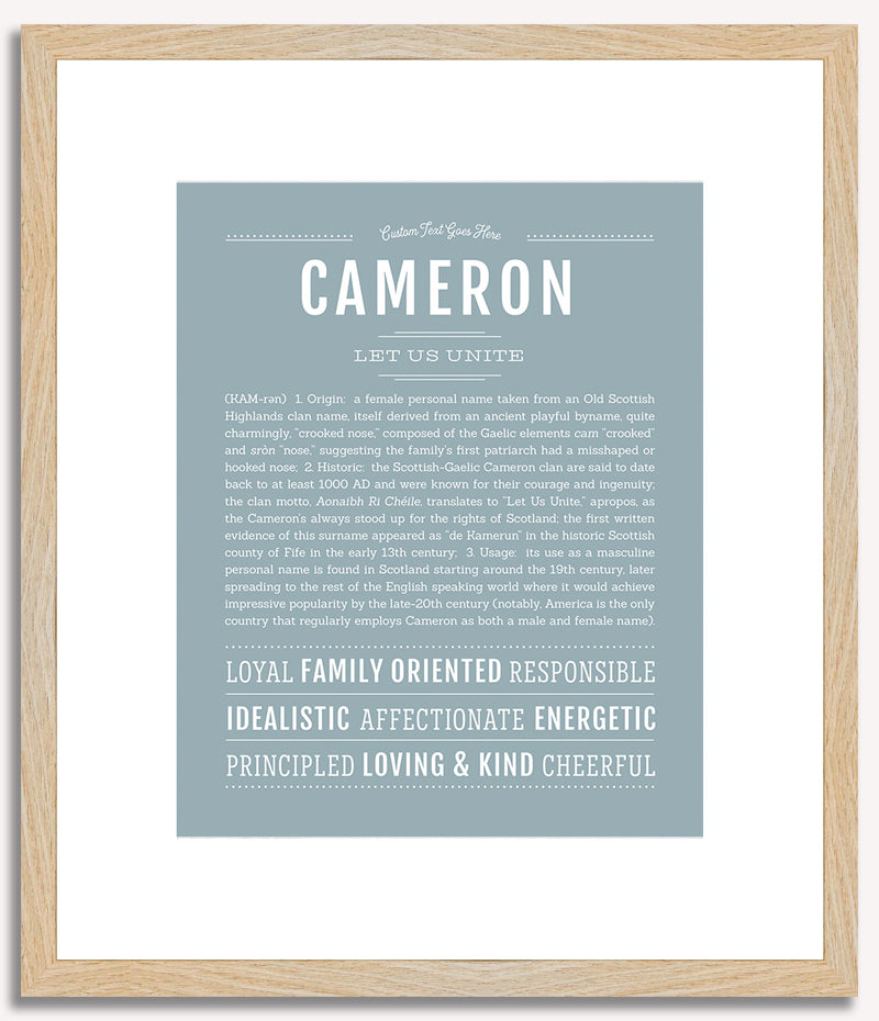 Cameron (female) | Name Art Print