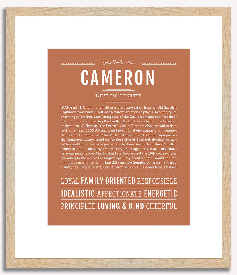 Cameron (female) | Name Art Print