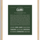 Cami | Name Art Print