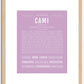 Cami | Name Art Print