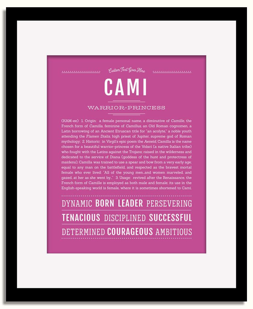 Frame Options | Dark Pink | Black Frame, Matted