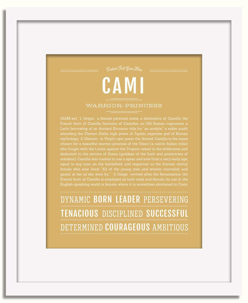 Frame Options | Matte Gold | White Frame, Matted