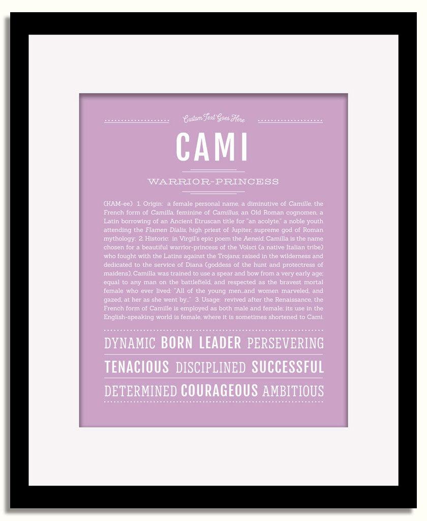 Frame Options | Lilac | Black Frame, Matted