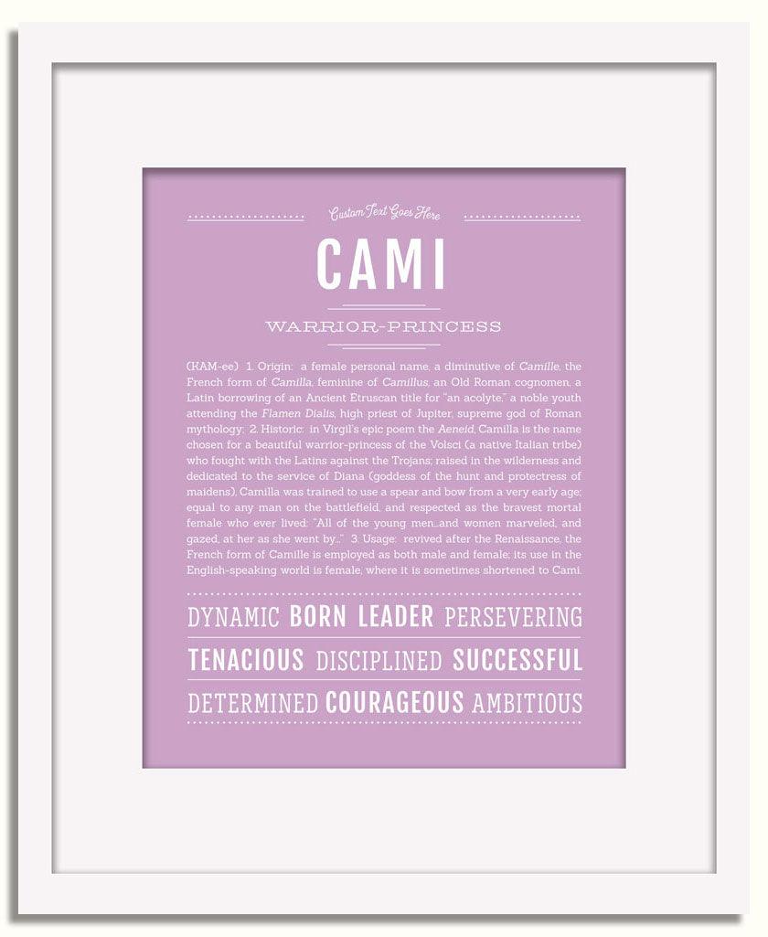 Frame Options | Lilac | White Frame, Matted