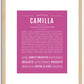 Camilla | Name Art Print