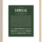 Camilla | Name Art Print