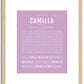 Camilla | Name Art Print