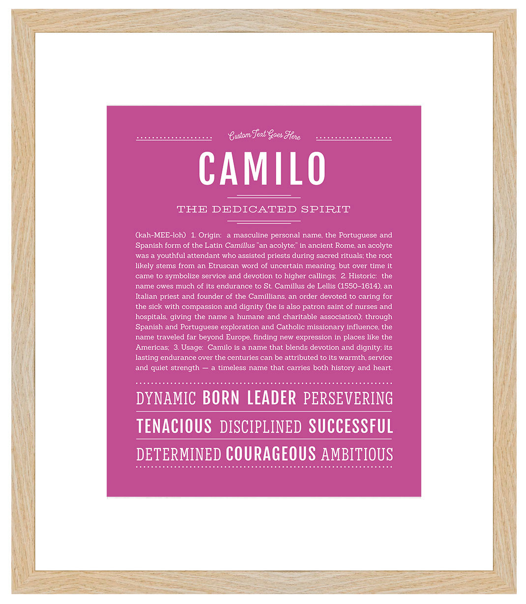 Frame Options | Dark Pink | Maple Frame, Matted