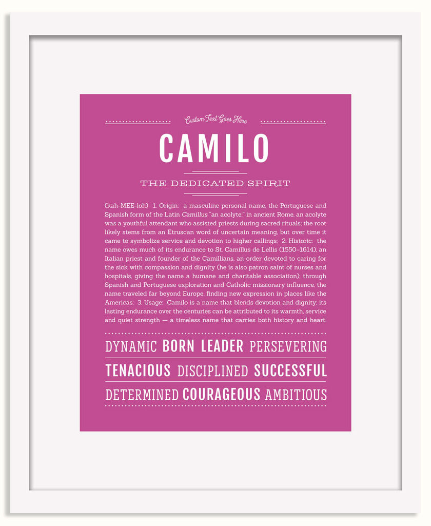 Frame Options | Dark Pink | White Frame, Matted